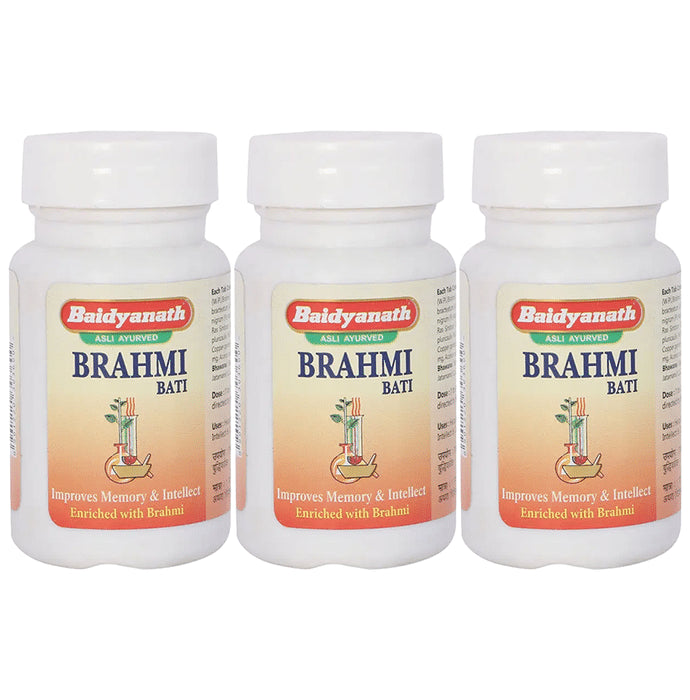 Baidyanath (Jhansi) Brahmi Bati Tablet (80 Each) - Classic Derma