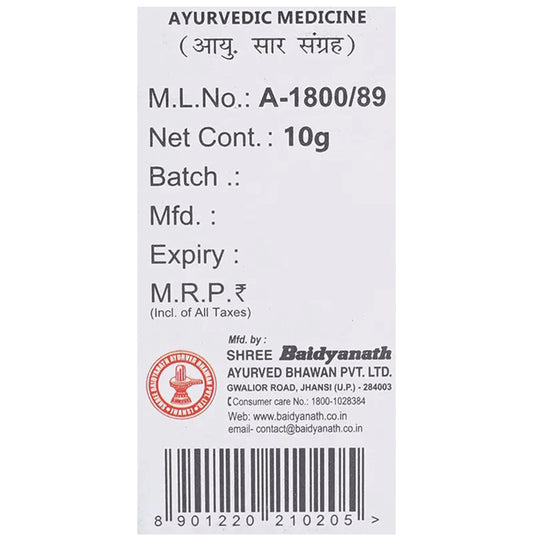 Baidyanath (Jhansi) Chonsath Prahari Pipal Bhasma (10gm Each)