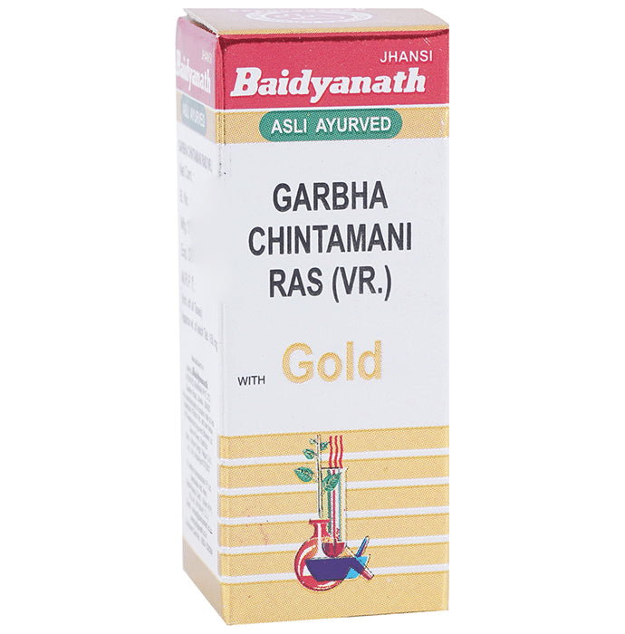Baidyanath (Jhansi) Garbha Chintamani Ras (Vr.) with Gold Tablet - Classic Derma