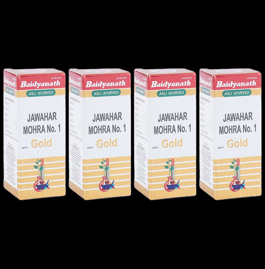 Baidyanath (Jhansi) Jawahar Mohra No. 1 with Gold Tablets (10 Each) - Classic Derma