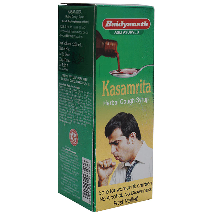 Baidyanath (Jhansi) Kasamrita Herbal Cough Syrup - Classic Derma