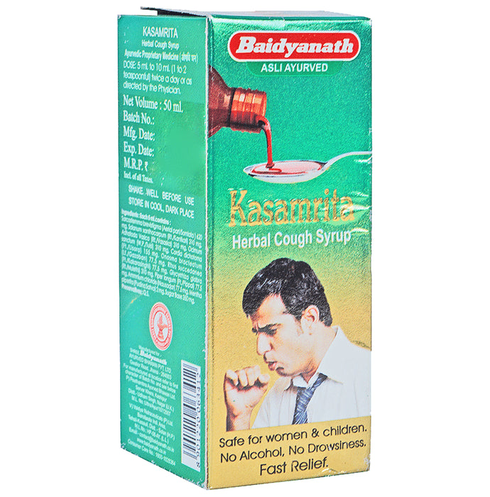 Baidyanath (Jhansi) Kasamrita Herbal Cough Syrup - Classic Derma