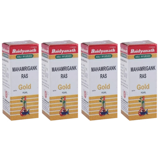Baidyanath (Jhansi) Mahamrigank Ras with Gold Pearl Tablet (10 Each) - Classic Derma