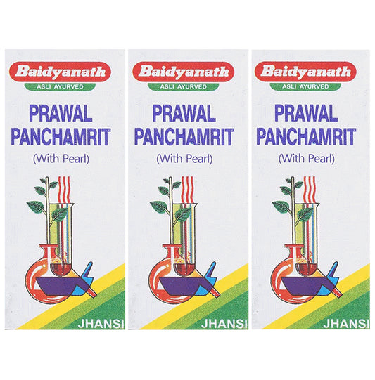 Baidyanath (Jhansi) Prawal Panchamrit Tablet (with Pearl) (Each 10) - Classic Derma