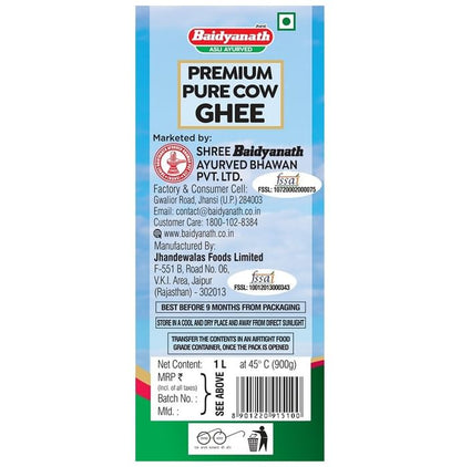 Baidyanath (Jhansi) Premium Pure Cow Ghee for Immunity, Eyes & Antioxidant Benefits