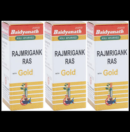 Baidyanath (Jhansi) Rajmrigank Ras with Gold Tablet (10 Each) - Classic Derma
