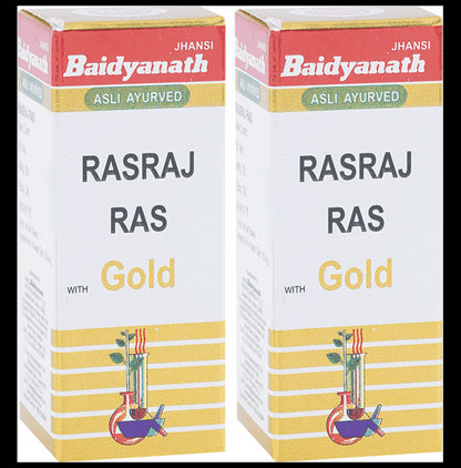 Baidyanath (Jhansi) Rasraj Ras with Gold Tablet (10 Each) - Classic Derma