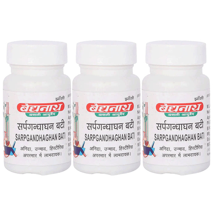 Baidyanath (Jhansi) Sarpgandhaghan Bati Tablet (10 gm Each) - Classic Derma