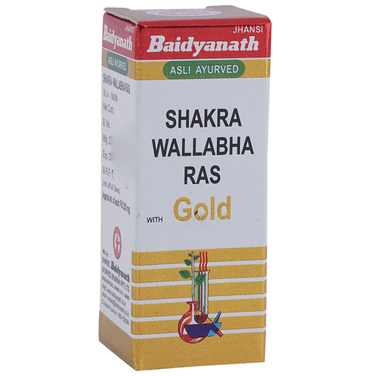 Baidyanath (Jhansi) Shakra Wallabha Ras with Gold Powder - Classic Derma