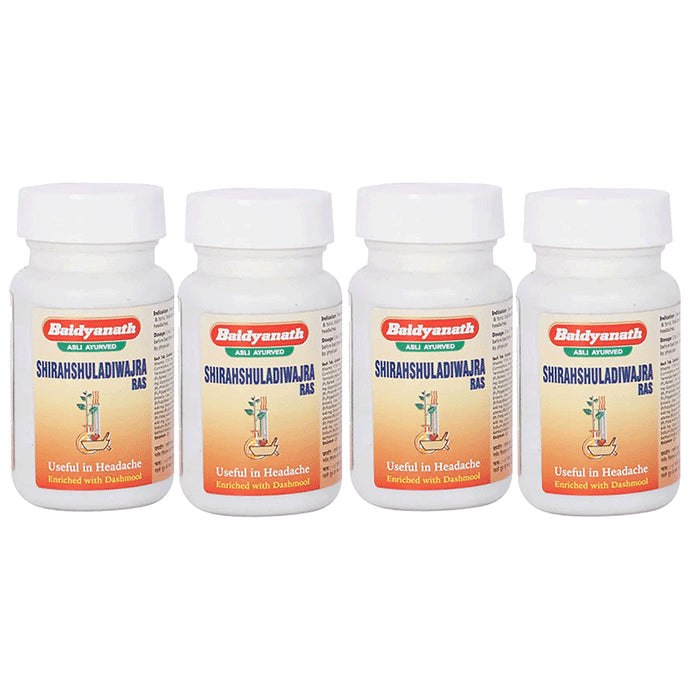 Baidyanath (Jhansi) Shirahshuladiwajra Ras Tablet (40 Each) - Classic Derma