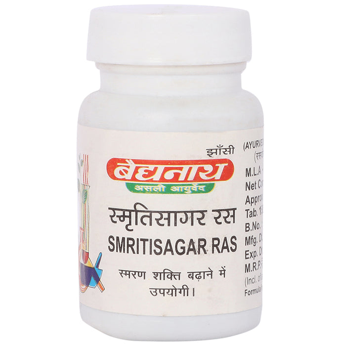 Baidyanath (Jhansi) Smritisagar Ras Tablet - Classic Derma