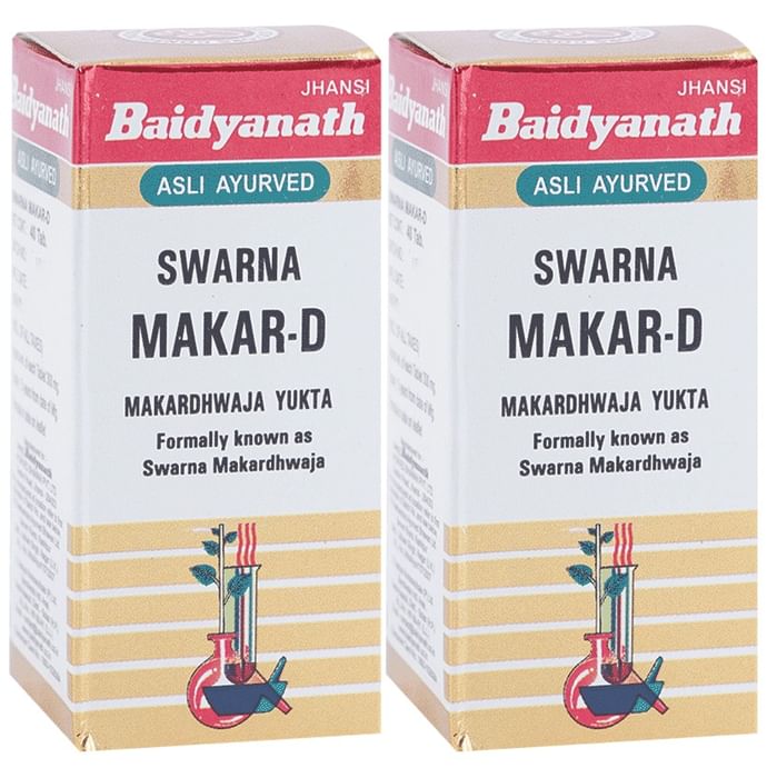 Baidyanath (Jhansi) Swarna Makar-D Makardhwaja Yukta (40 Each) - Classic Derma