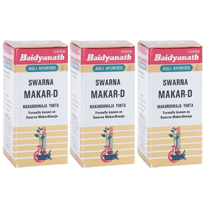 Baidyanath (Jhansi) Swarna Makar-D Makardhwaja Yukta (40 Each) - Classic Derma