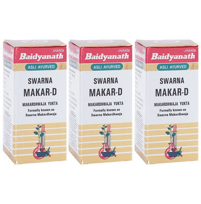 Baidyanath (Jhansi) Swarna Makar-D Makardhwaja Yukta (40 Each) - Classic Derma