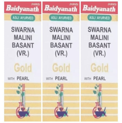 Baidyanath (Jhansi) Swarna Malini Basant (Vr.) Gold with Pearl (10 Each)