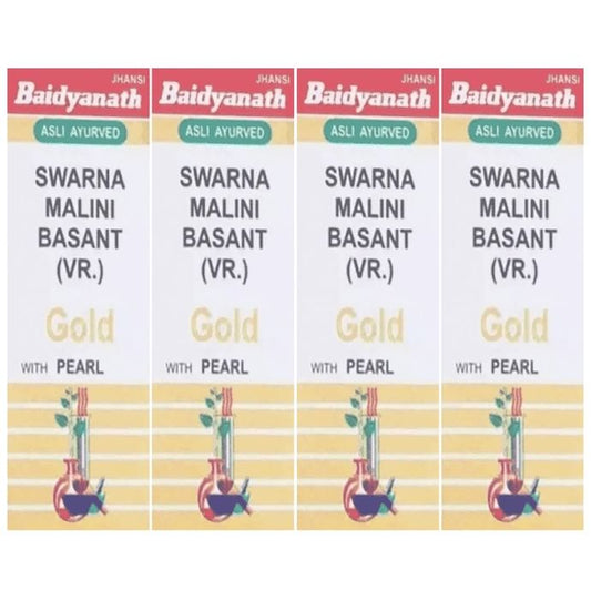 Baidyanath (Jhansi) Swarna Malini Basant (Vr.) Gold with Pearl (10 Each) - Classic Derma