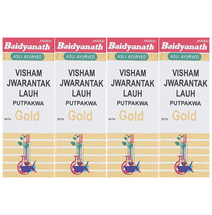 Baidyanath (Jhansi) Visham Jwarantak Lauh Putpakwa with Gold Tablet (10 Each) - Classic Derma