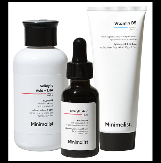 Minimalist Anti-Acne Skincare Kit | Reduces Acne, Oil & Blackheads - Classic Derma