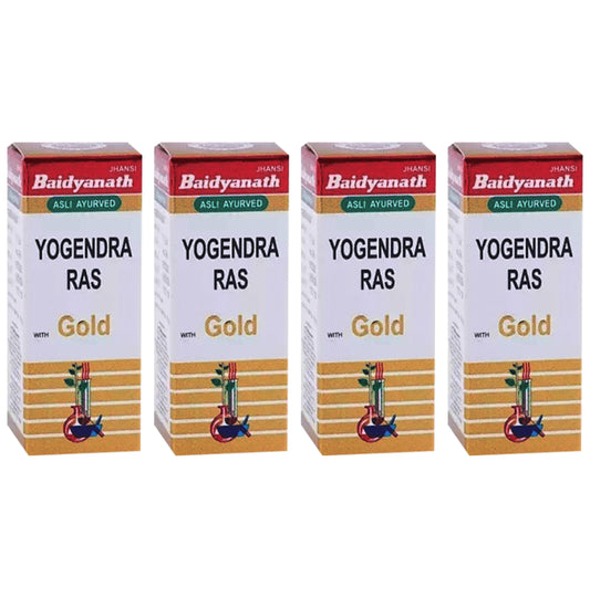 Baidyanath (Jhansi) Yogendra Ras with Gold (10 Each) - Classic Derma