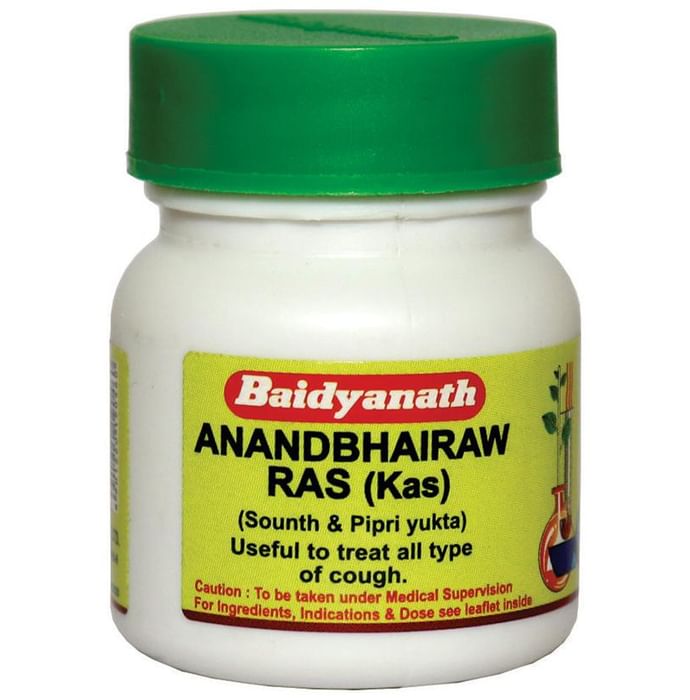Baidyanath (Nagpur) Anandbhairaw Ras (Kas) Tablet - Classic Derma