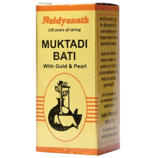 Baidyanath (Nagpur) Muktadi Bati With Gold & Pearl Tablet - Classic Derma