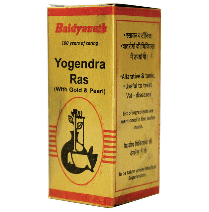 Baidyanath (Nagpur) Yogendra Ras with Gold & Pearl - Classic Derma