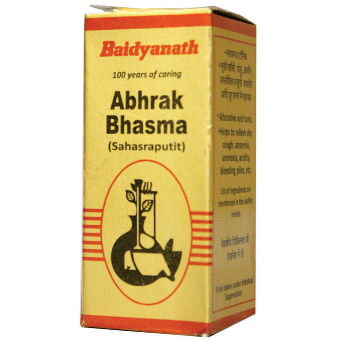 Baidyanath Abhrak Bhasma (Sahasraputit) | For Respiratory & Digestive Care - Classic Derma