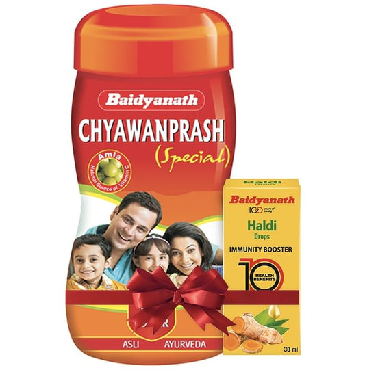 Baidyanath Chyawanprash Special Immunity Booster | For Strength & Stamina with Baidyanath Haldi Drop 30ml Free - Classic Derma