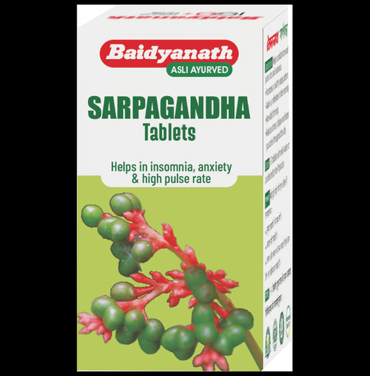 Baidyanath Sarpgandha Tablet | Helps Manage Blood Pressure Levels & Insomnia - Classic Derma
