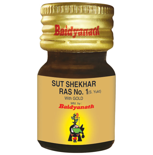Baidyanath Sutshekhar Ras with Gold (Sw.Yu.) | For Digestive Care & Acidity Relief - Classic Derma
