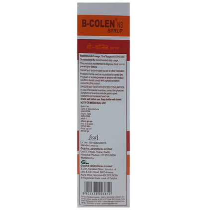 B-Colen NS Syrup Gluten Free