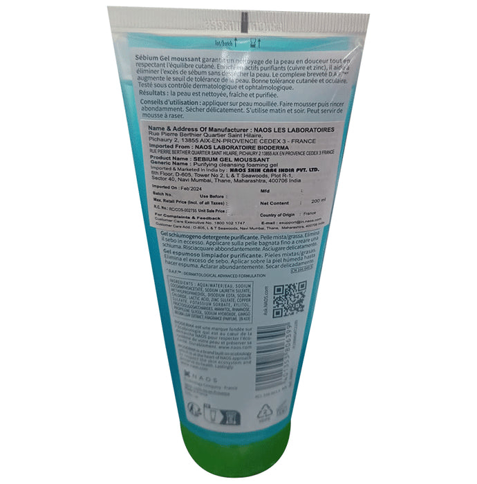 Bioderma Sebium Moussant Purifying Cleansing Foaming Gel