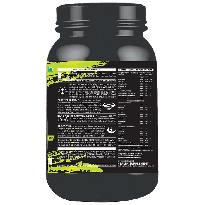 Body Core Science Gold Whey Green Powder Vanilla