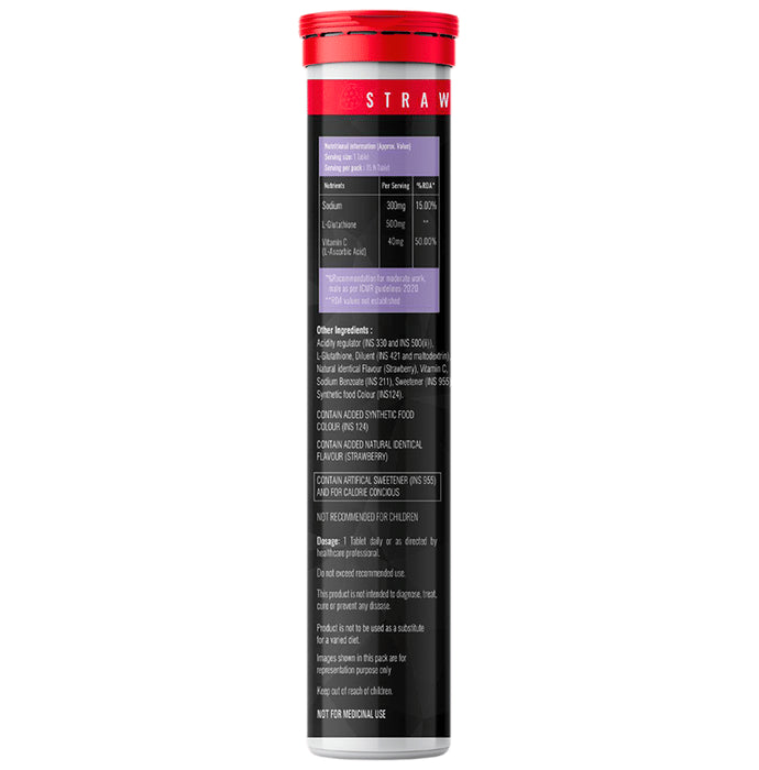 Boostiq with L-Glutathione (Reduced) & Vitamin C Effervescent Tablet Strawberry