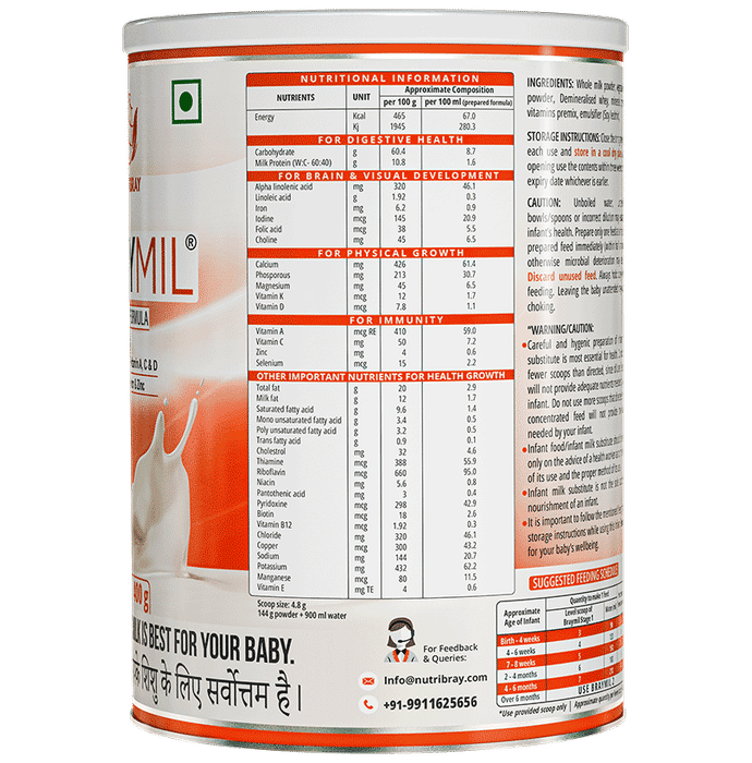 Braymil Infant Formula 1 Upto 6 Months Powder