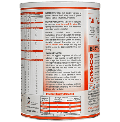Braymil Infant Formula 1 Upto 6 Months Powder