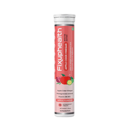 Combo Pack of Fixuphealth Apple Cider Vinegar Effervescent Tablet with the Mother Apple (15) & Fixuphealth Calcium 500mg & Vitamin D3 Effervescent Tablet Orange (20)
