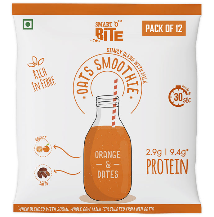 Smart'O Bite Oats Smoothie (25gm Each) Orange & Dates - Classic Derma