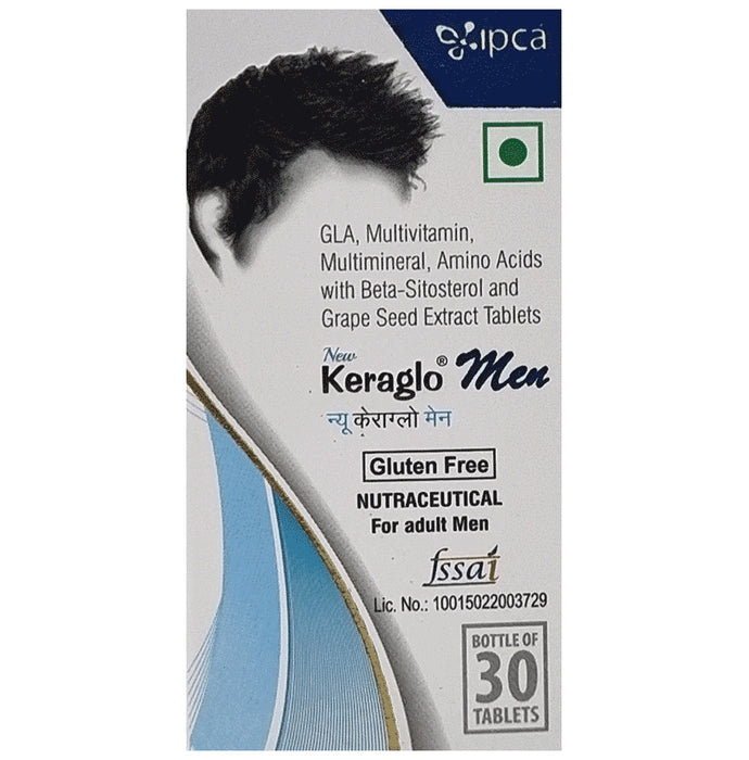 Keraglo Men Tablet with Multivitamin, Multimineral & Natural Extracts - Classic Derma