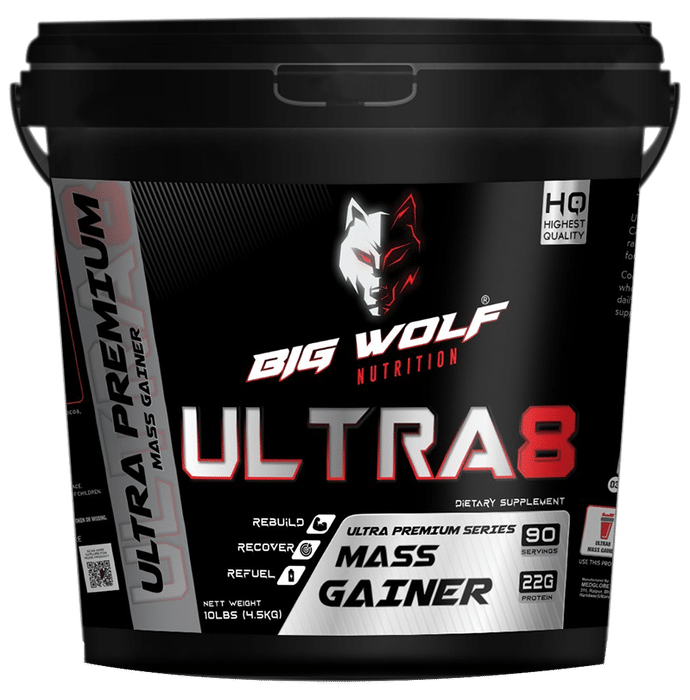 Big Wolf Nutrition Ultra8 Mass Gainer Powder - Classic Derma