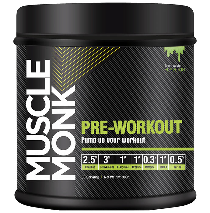 Muscle Monk Pre-Workout Green Apple - Classic Derma