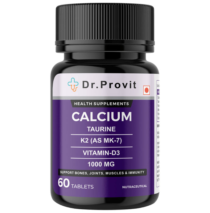 Dr.Provit Calcium, Taurine, K2 (As MK 7) & Vitamin D3 Tablet - Classic Derma