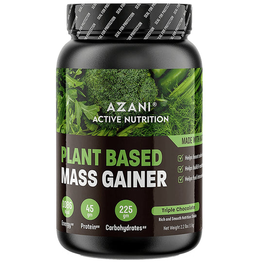 Azani Active Nutrition Plant Based Mass Gainer Triple Chocolate - Classic Derma