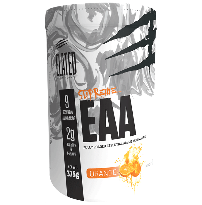 Elated Sports Science Supreme EAA (Essential Amino Acids) | Flavour Orange - Classic Derma