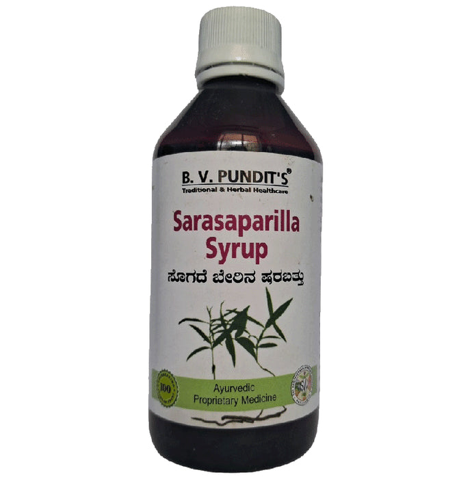 B. V. Pundit's Sarasaparilla Syrup - Classic Derma