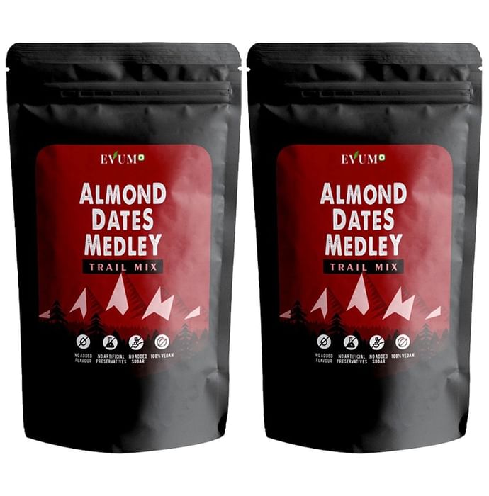 Evum Almond Dates Medley Trail Mix (120gm Each) - Classic Derma