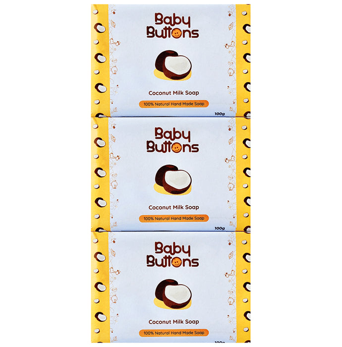 Baby Buttons Coconut Milk Soap (100gm Each) - Classic Derma