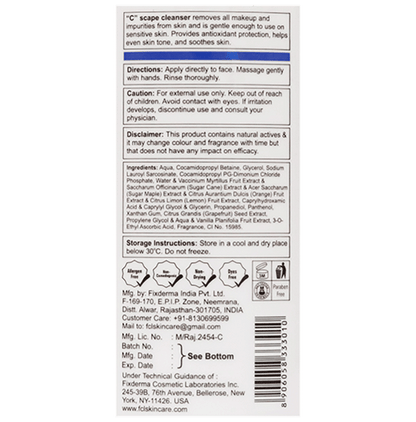 Fixderma Cosmetic Laboratories C Scape Cleanser