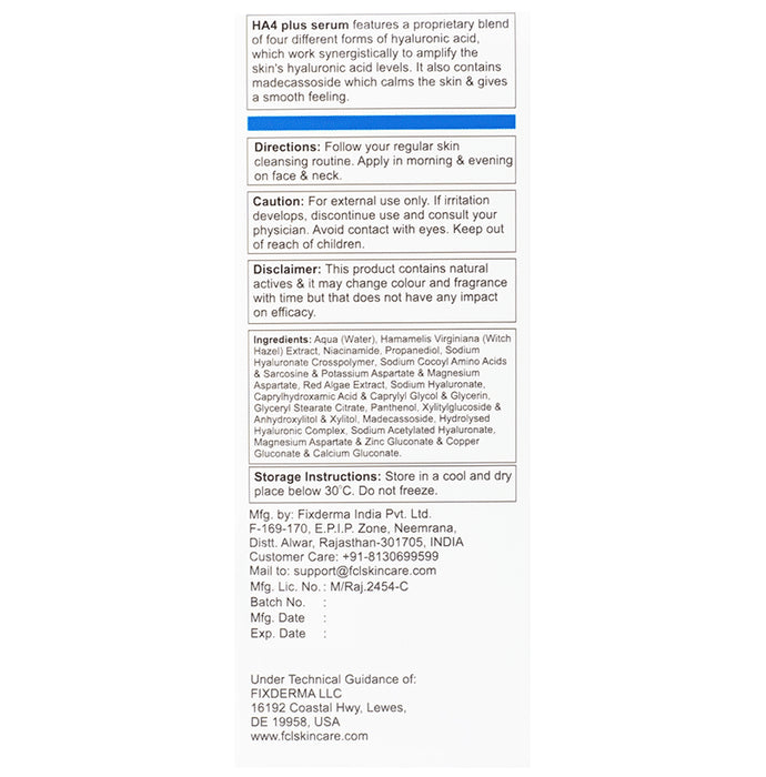 Fixderma FCL HA4 Plus Serum