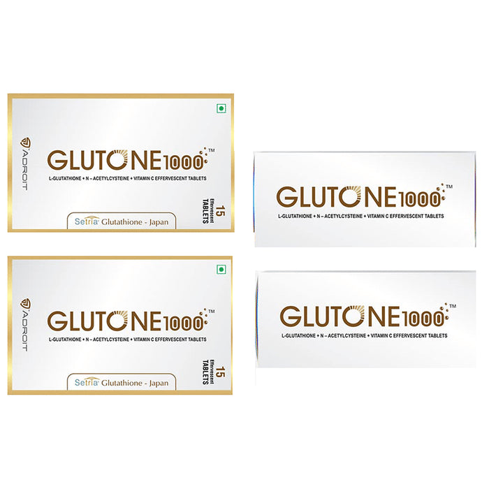 Glutone 1000(15 Effervescent Tablets Each) - Classic Derma